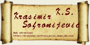 Krasimir Sofronijević vizit kartica